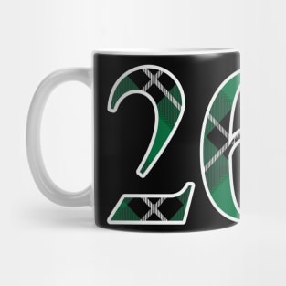 26 Sports Jersey Number Green Black Flannel Mug